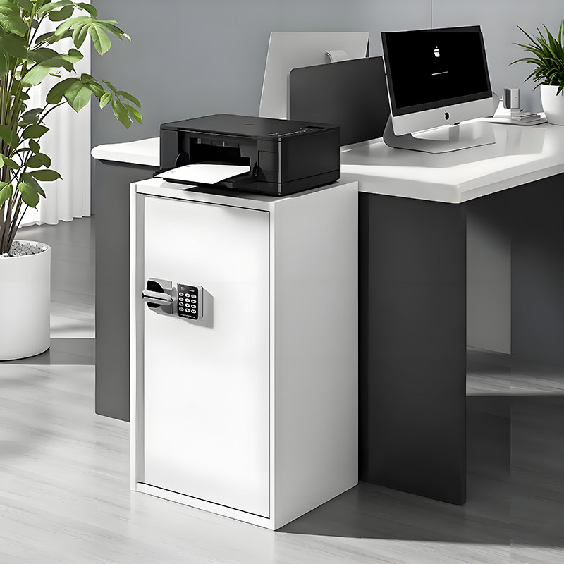 办公室密码锁文件柜电子指纹保密柜财务桌下合同印章收纳柜小矮柜