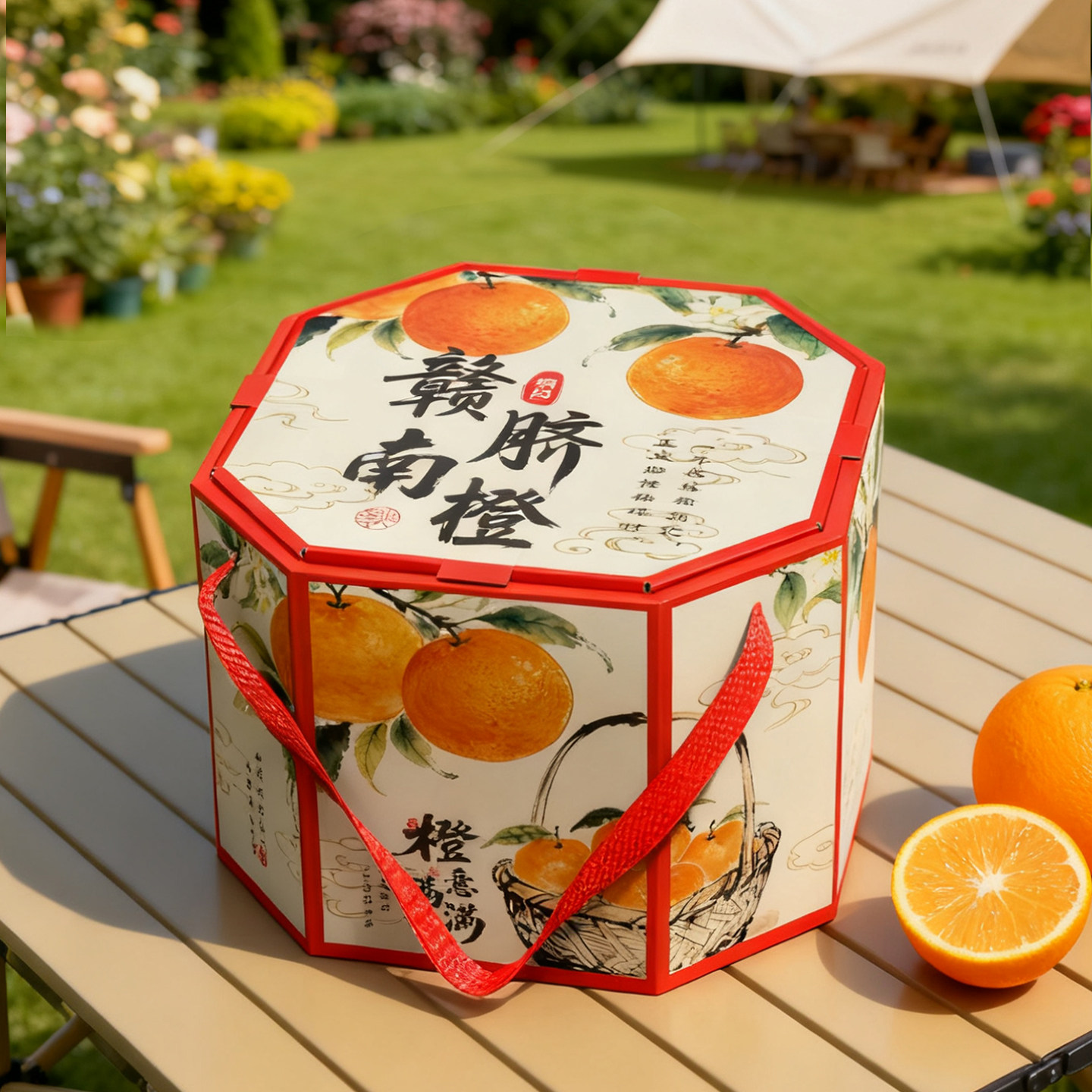 赣南脐橙包装盒10斤通用包装纸箱果冻橙橙子高档手提礼盒空盒定制