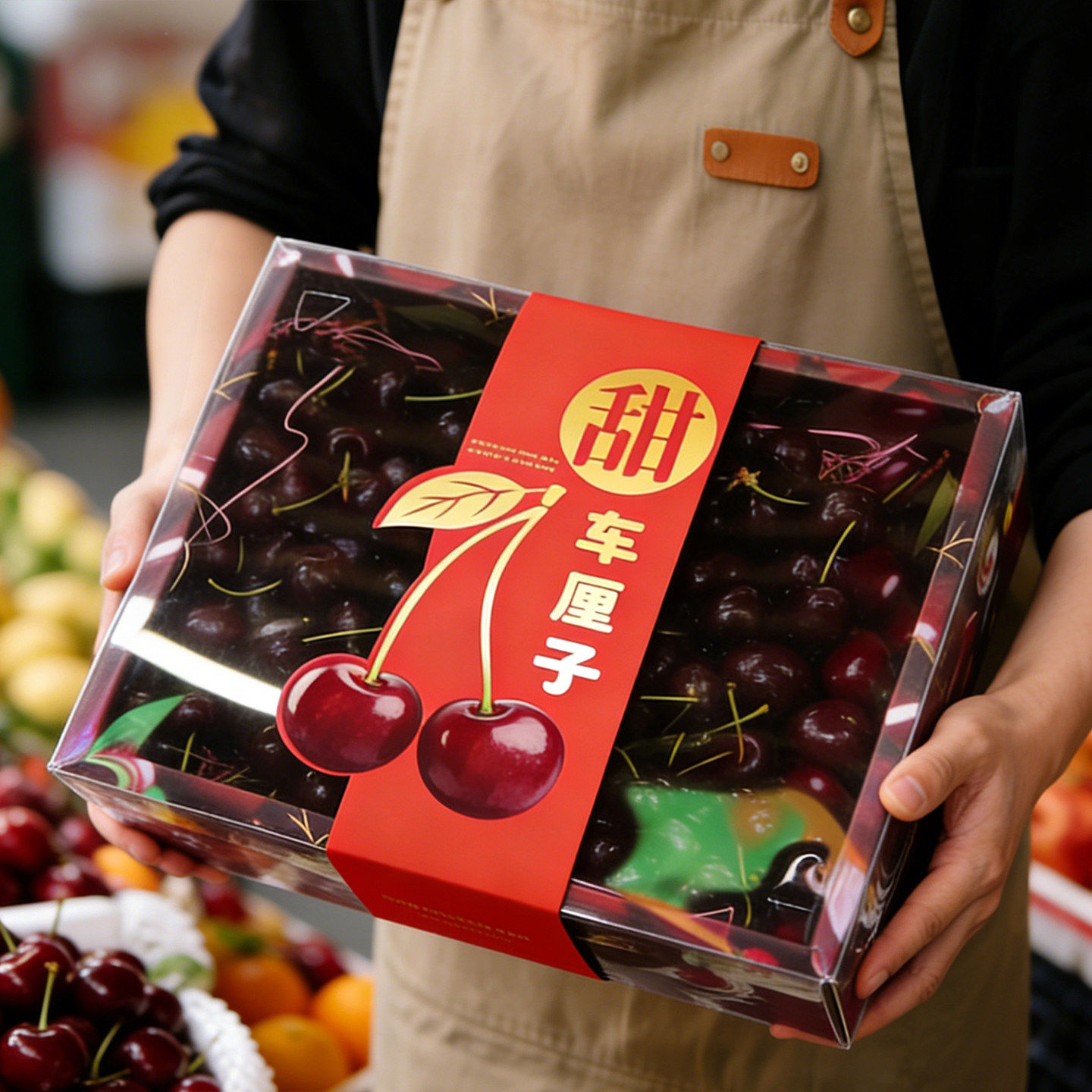 高档车厘子包装盒礼盒5斤装水果樱桃手提礼品盒空盒子定制定做,包装,礼品盒,淘宝优惠券,粉丝福利购,淘宝优惠卷