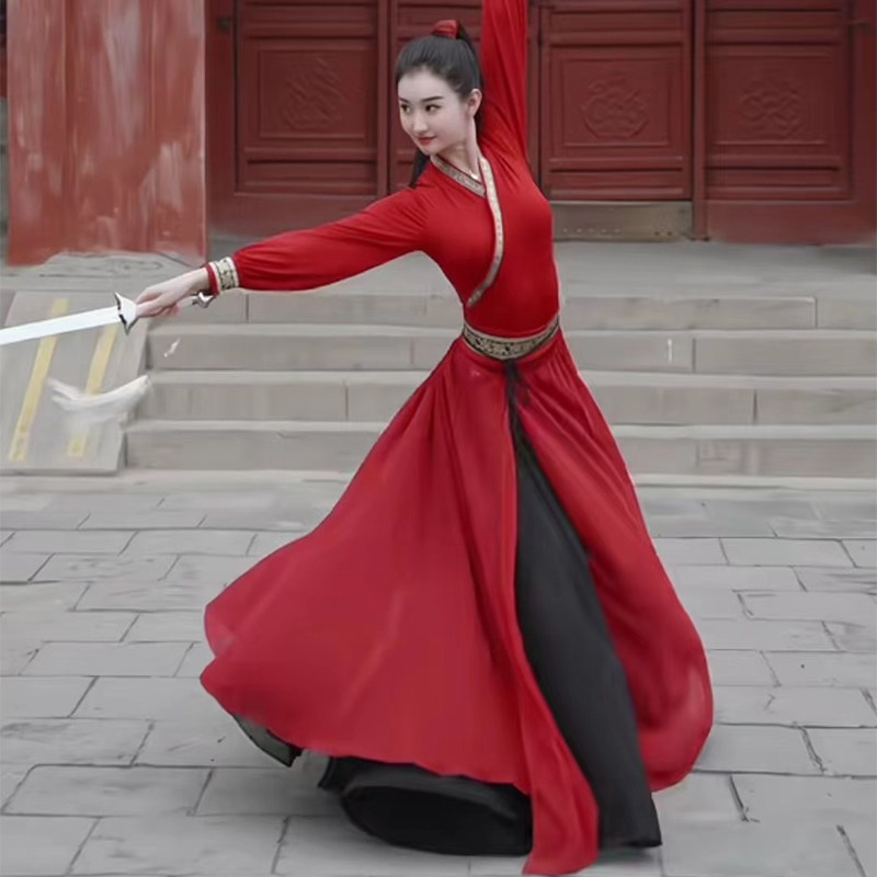 花木兰表演舞蹈服民族风图片