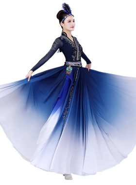 新款蒙族蒙古组合舞蹈服装服饰演出服艺考显高显瘦显白540大裙摆