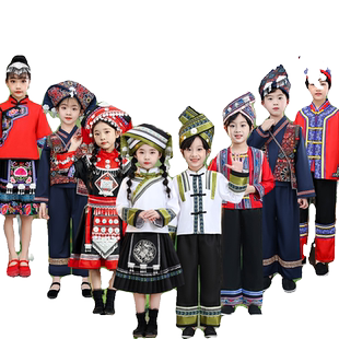 六一民族服装儿童广西壮族土家族彝族瑶族男女童演出服少数民族