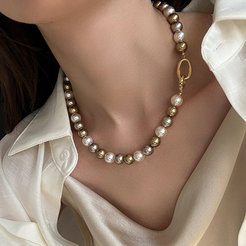 s尚美伯爵混彩色珍珠项链