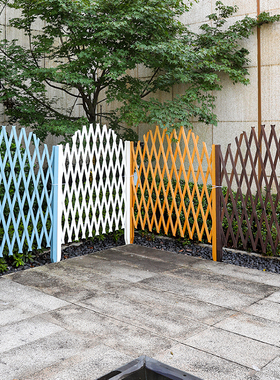 防腐木花架网格户外庭院草坪护栏花园白色围栏菜园弧形插地木栅栏