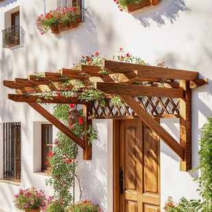 户外露台简易遮阳棚别墅庭院门头屋檐装饰雨棚雨搭窗户家用遮阳蓬