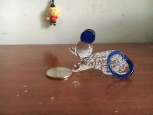 纯手工水晶玻璃十二生肖摆件鼠牛虎兔龙蛇马羊猴鸡狗猪工艺品摆饰