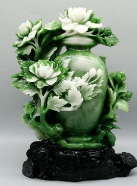 原石玉石福建寿山石雕仿独山玉富贵吉祥摆件家居摆件奇石观赏石料