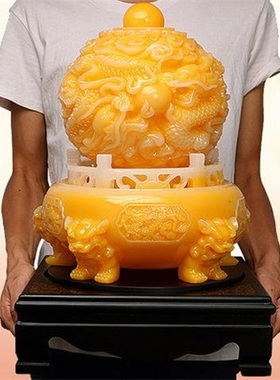 风水阵九转乾坤鼎风水龙摆件开业礼品聚宝盆大号家居装饰客厅摆设