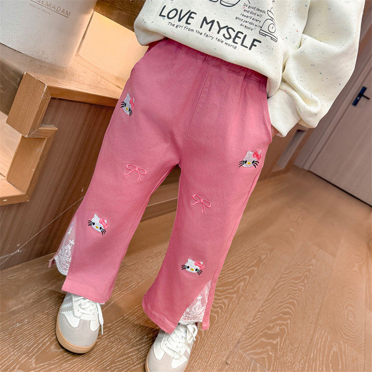 宝宝儿童春季新款2026蝴蝶结猫咪棉布裤休闲裤女孩童装裤子印花潮,童装/婴儿装/亲子装,裤子,淘宝优惠券,粉丝福利购,淘宝优惠卷