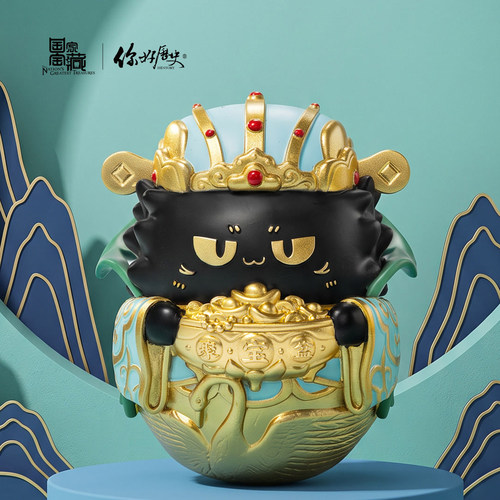 国家宝藏你好历史文创富贵狸猫财神不倒翁可爱创意办公桌面摆件