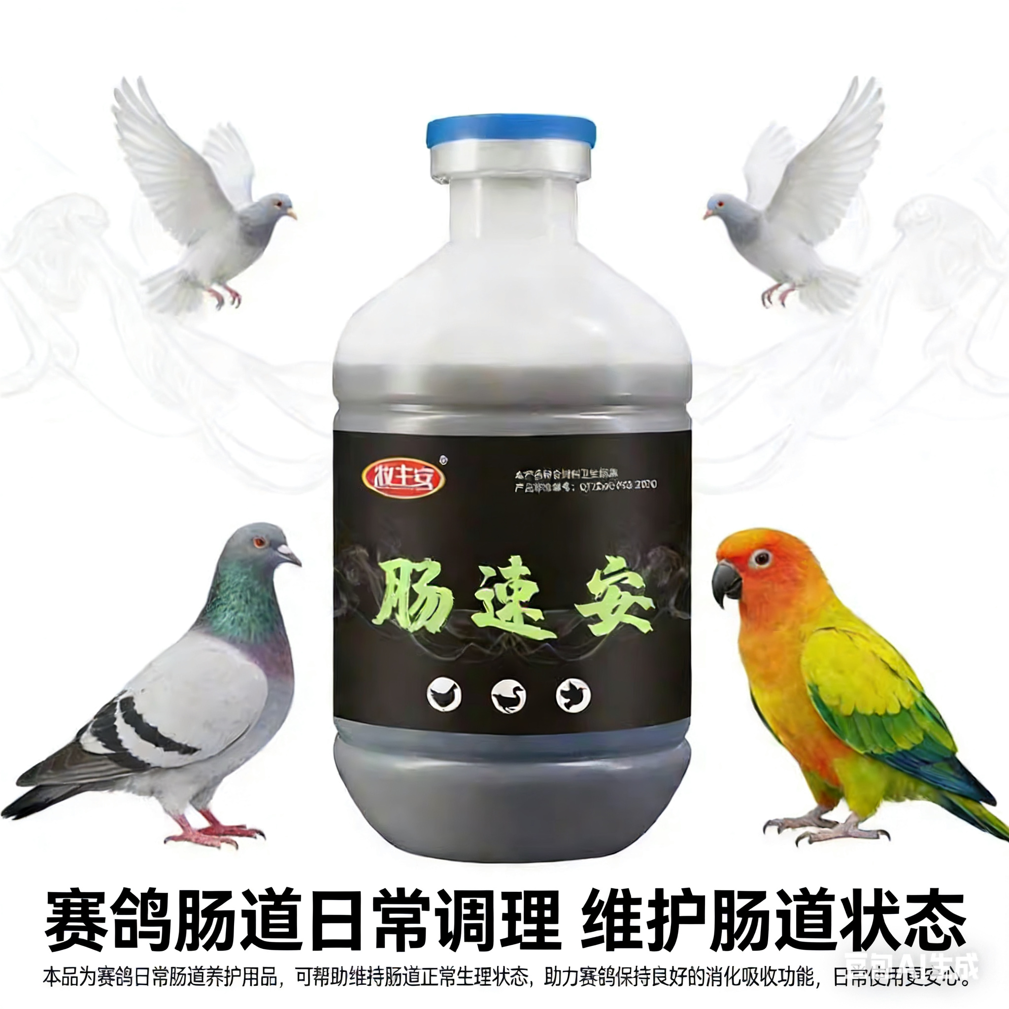 禽肠速安鸡鸭鹅鸽子鹦鹉鹌鹑小太阳肠道养护纯天然植物提取无残留