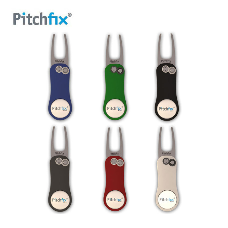 Pitchfix高尔夫果岭叉折叠弹簧草坪修复工具金属mark马克新款进口