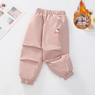 软壳冲锋裤女童防风保暖秋冬裤子儿童加绒中厚耐磨运动裤一条过冬