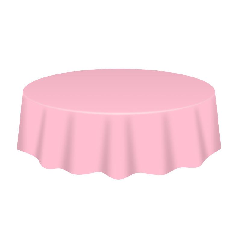 圆桌纯色桌布一次性圆桌桌布简约风高级婚庆宴会桌套桌裙圆形台布