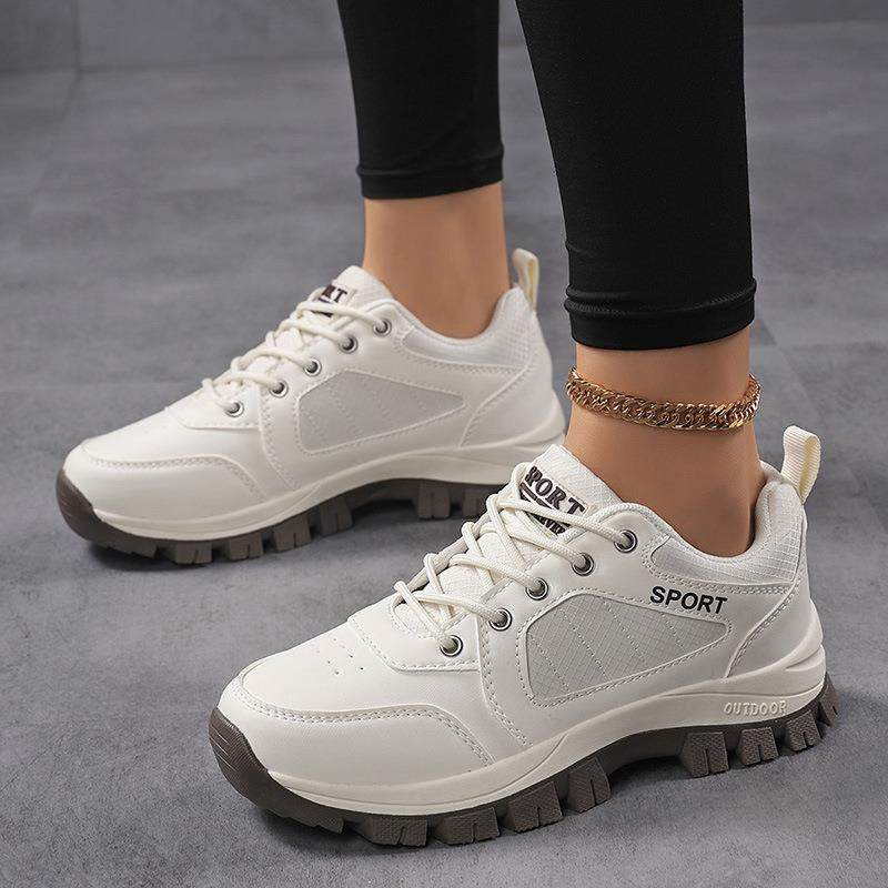 大码外贸跨境女鞋厚底防滑耐磨徒步鞋妈妈健步运动旅游户外登山鞋