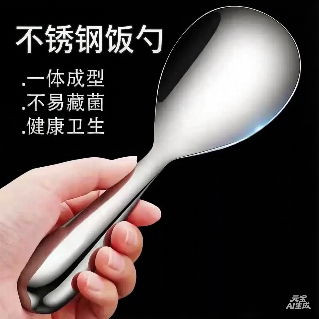 不锈钢饭勺特厚饭勺盛饭不粘饭盛饭勺子米饭铲子家用打饭饭匙