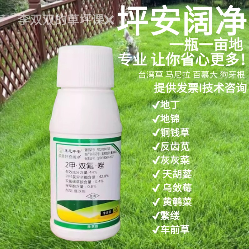 坪安阔净除草剂+除铜钱车前草地丁天胡荽百慕大台湾草坪除草技术 农用物资 除草剂 原图主图