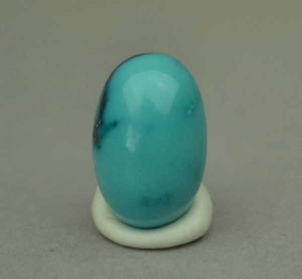 松石苑 原矿绿松石高蓝戒面 镶嵌 戒指（1.1克）