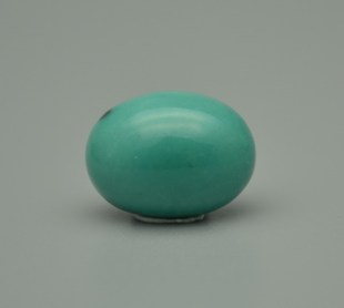 松石苑  原矿绿松石戒面  镶嵌  戒指（1.4克）