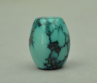 5.9克 松石苑  原矿绿松石14.5mm桶珠 勒子 散珠