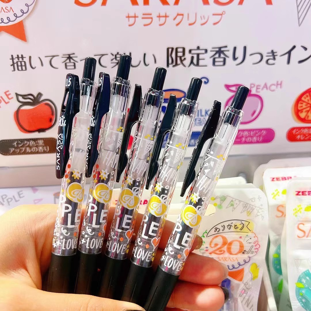 现货新品zebra斑马20周年纪念款JJ15限定笔sarasa黑色按动中性笔樱桃限量版zebra官方旗舰店官网