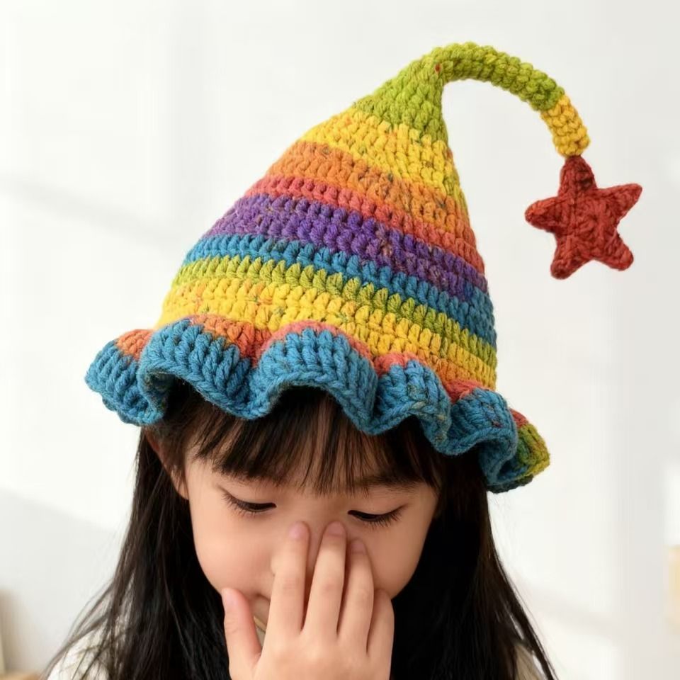 8股情人棉网红同款毛线手编diy手工精灵帽子编织围巾线包包钩织