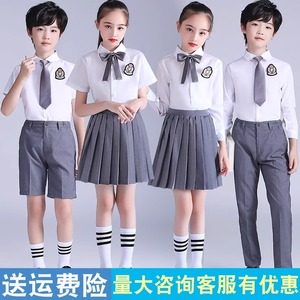 中小学生大合唱服装诗朗诵服校服英伦风春季儿童演出服幼儿园园服