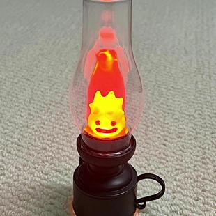 卡西法火焰小夜灯儿童卧室微弱摆件睡眠氛围灯宫崎骏周边生日礼物