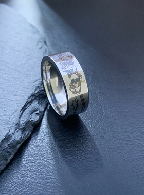 百鬼夜行-光面钛钢戒指男潮欧美