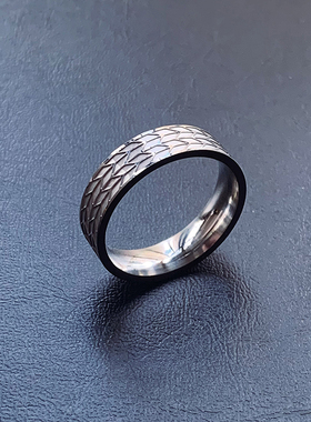 逐梦光轮-钛钢磨砂不掉色戒指男
