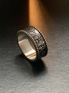 挪威的森林-不掉色朋克钛钢戒指