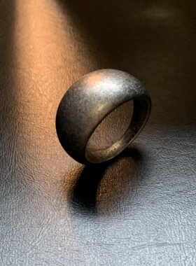 千钧-古法钛钢权戒食指复古尾戒