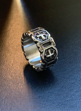 困盾十字-不掉色机车风钛钢复古