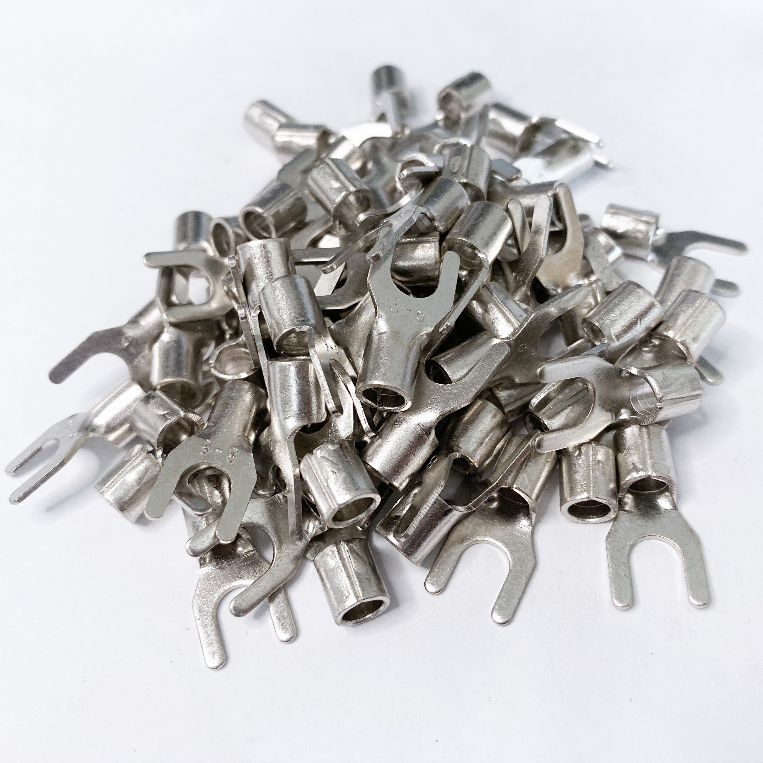 100只SNB8-6 冷压叉形Y型U型裸端头紫铜焊口接线端子