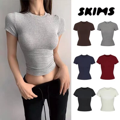 SKIMS卡戴珊同款螺纹塑身T恤