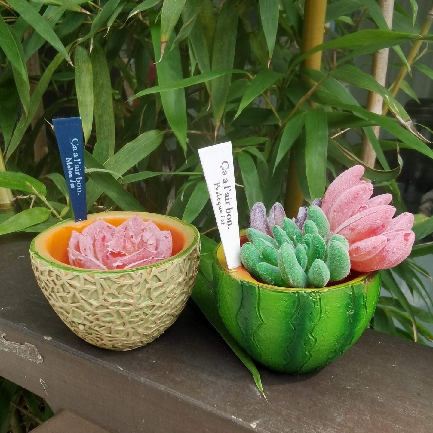 新款创意卡通花园树脂西瓜多肉迷你花盆哈蜜瓜微景观日式杂货庭院