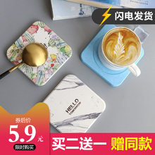 5.9元包邮 利比熊 硅藻土杯垫 10*10cm