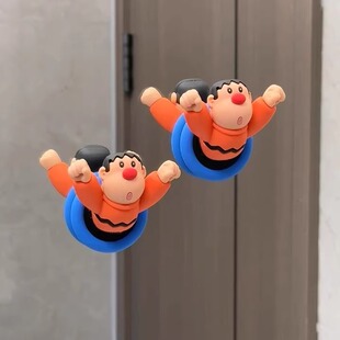 新款胖虎挂钩新款个性创意卡通可爱哆啦a梦3d立体冰箱贴磁贴装饰