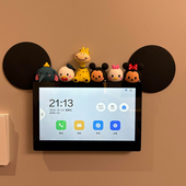 米奇入户可视门铃装 饰摆件对讲电话开关玄关客厅墙上屏幕遮挡饰品