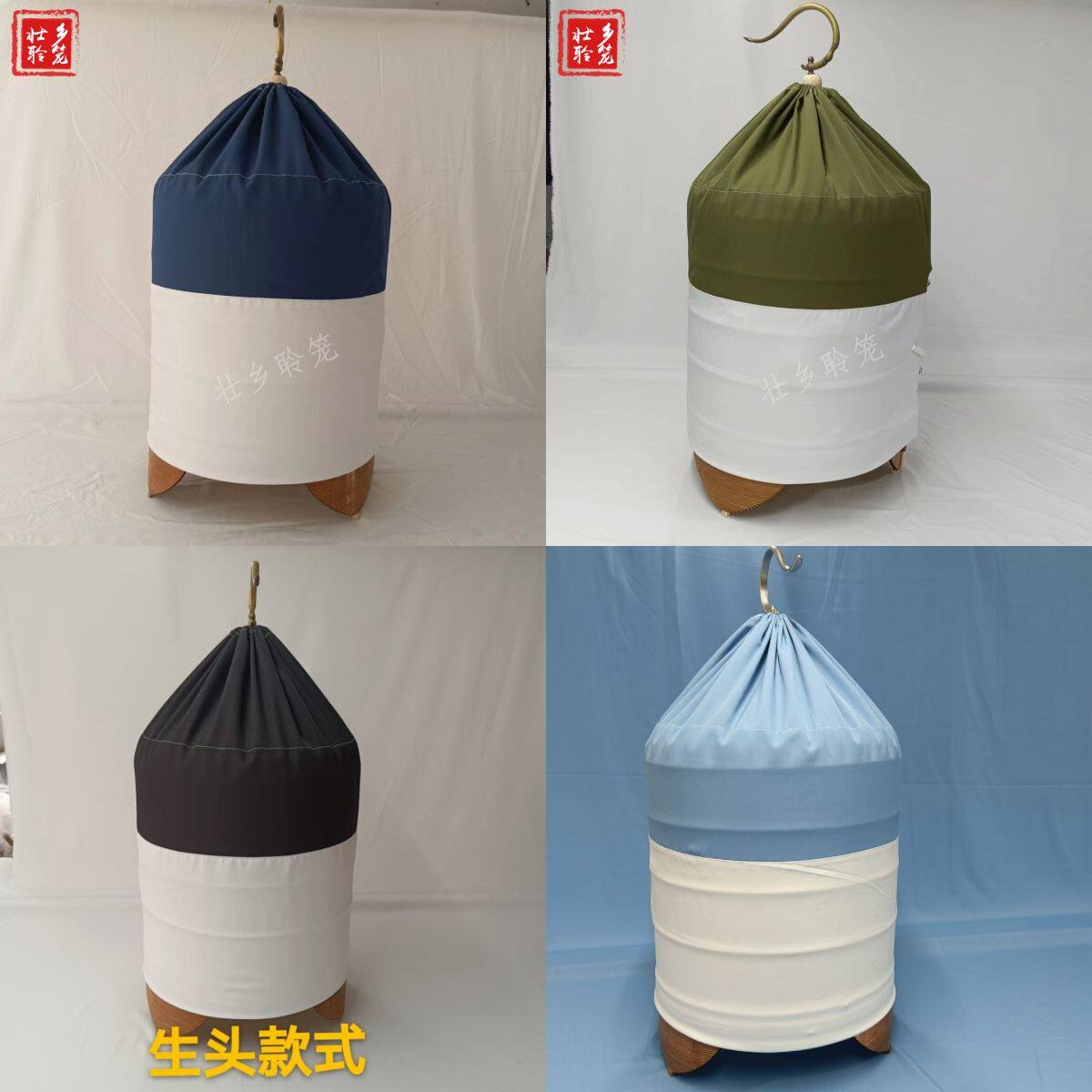 广东西鸟笼新款笼布遮光罩生头专用黑色军绿双层画眉鸟笼罩笼衣布