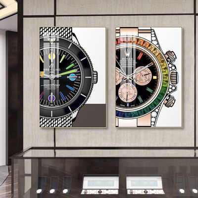 手表钟表装饰画商场名表维修养护店挂画高端轻奢大牌腕表海报挂画