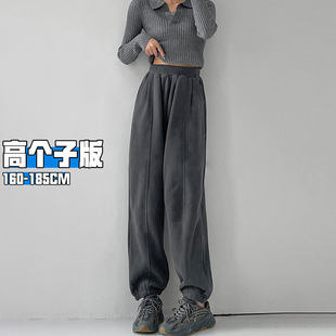 子 宽松休闲加长拖地直筒阔腿裤 高个子超长运动卫裤 女2025春秋新款