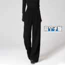 高腰宽松垂感休闲阔腿裤 女2025秋冬新款 裤 高个子加长黑色毛呢西装