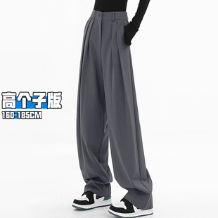 高个子拖地阔腿裤 慵懒风垂感高级感西装 加长版 女秋加厚2025新款 裤