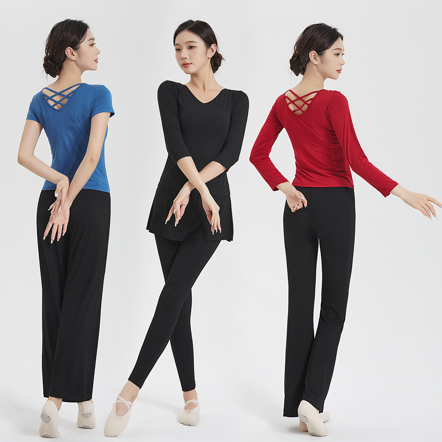 舞蹈服女现代舞练功服上衣形体服中国舞套装芭蕾舞拉丁舞蹈