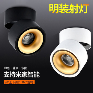 可调角度折叠筒灯天花明装无主灯天猫精灵小爱同学智能客厅过道灯