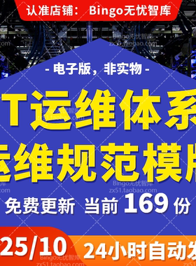 全套IT运维体系流程规范安全方案制度ITIL网络安全标准讲义模版