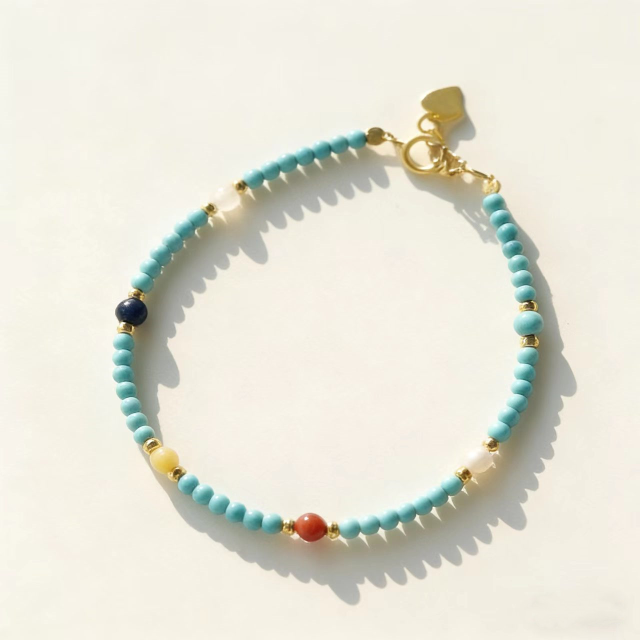 云舒国风高级感天然多宝南红珍珠蜜蜡蓝绿松石轻奢手串女手链礼物