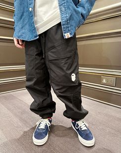 子春秋潮牌帅气冲锋裤 速干长裤 中大童耐脏休闲裤 童装 26新款 男童裤