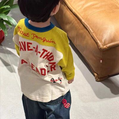 儿童长袖T恤春秋打底衫企鹅上衣